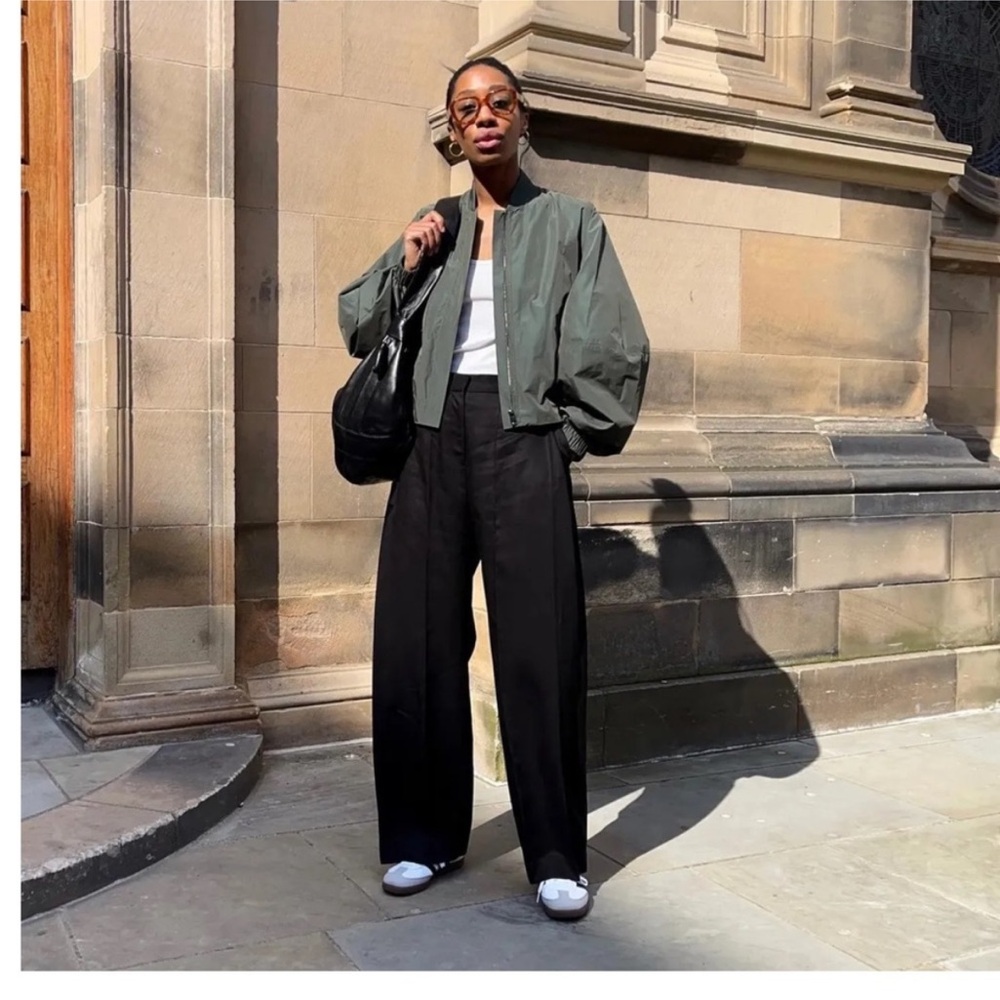 COS Wide Leg Trouser Sz. 6 black wool